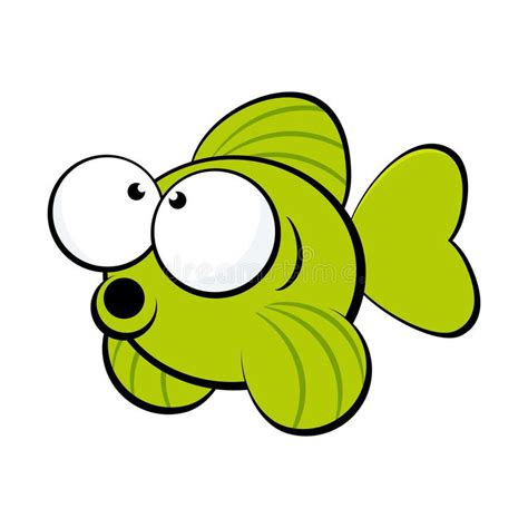 Green Fish. An illustrated cartoon of a cute green fish, isolated on a white bac , #Affiliate, # ...