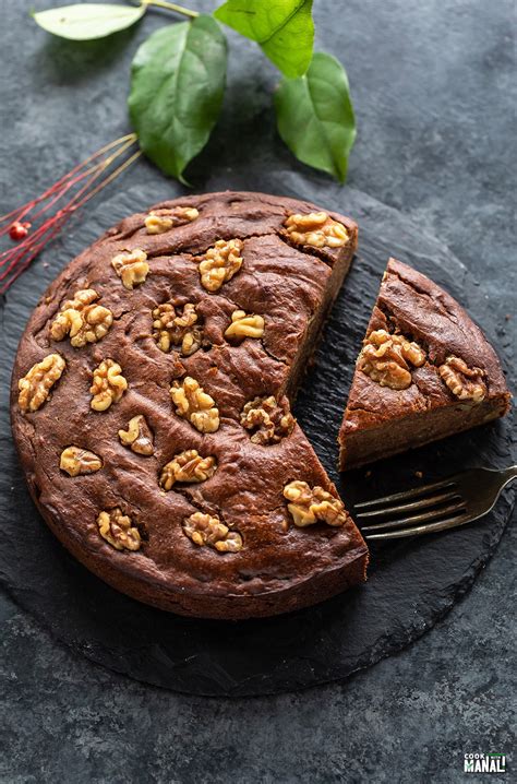 Eggless Date Walnut Cake (Vegan) - Cook With Manali