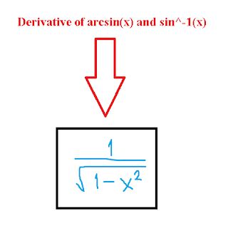 arcsin(x) derivative | What is derivative of arcsinx and sin^-1x ...