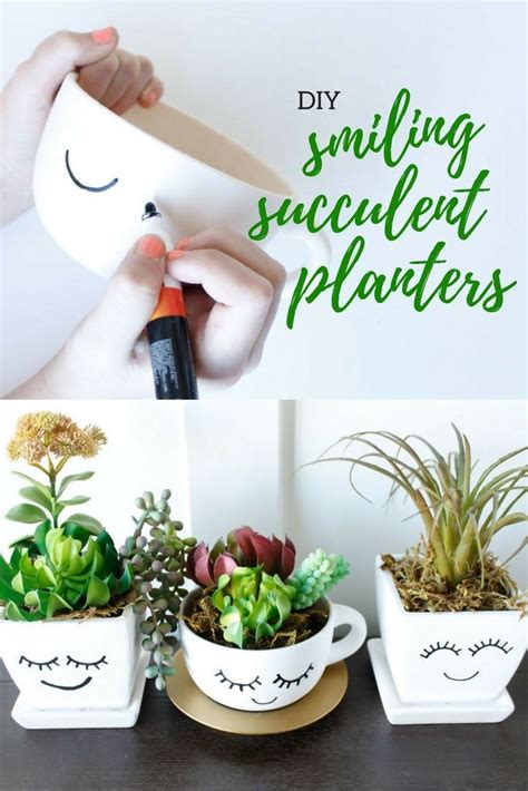 Your succulents will shine in these Smiling DIY Succulent Planters from ...