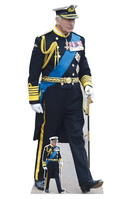 King Charles III Marching Uniform Lifesize Cardboard Cutout Royal ...