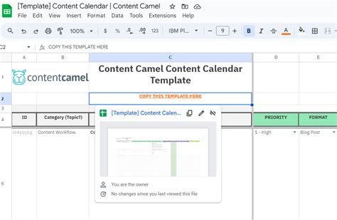 How to Build a Robust Content Calendar with Google Sheets | Content Camel