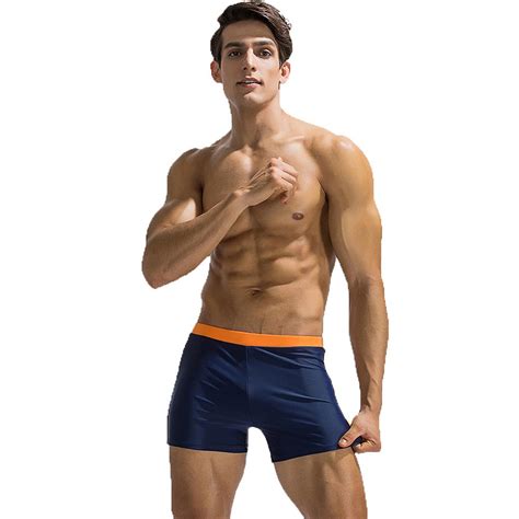 Quick-Dry Men Swim Trunks Slim Fit Swimming Briefs Fitness Shorts Boxer ...