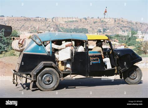 Three wheeler tempo taxi ; Gwalior ; Madhya Pradesh ; India ; asia ...