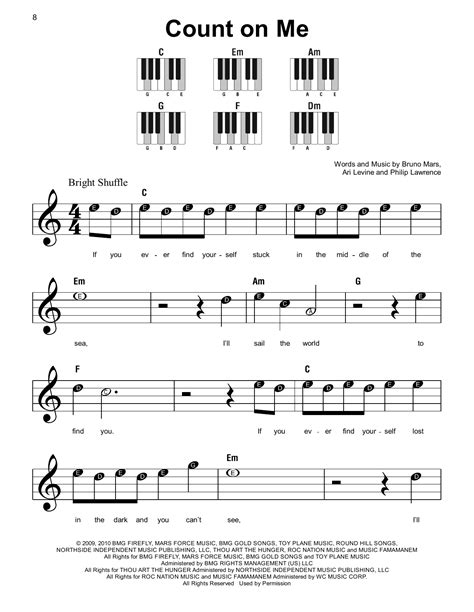 count on me piano sheet music Count bruno mars sheet music piano chords guitar song print look ...