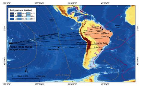 Location map of the Hunga Tonga-Hunga Ha'apai submarine volcano, study... | Download Scientific ...