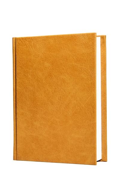 Premium Photo | The book is in a bright brown hard leather cover