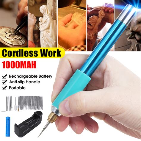 Cordless Electric Engraving Pen 1000mA Rechargeable Engraver Sander ...