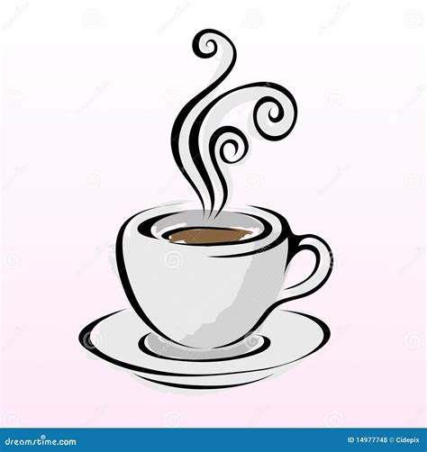 Line art coffee 4 stock vector. Illustration of cream - 14977748