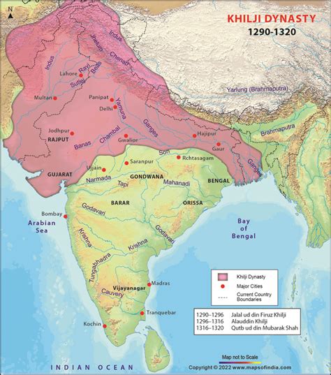 Khilji Dynasty Map, Khilji Empire