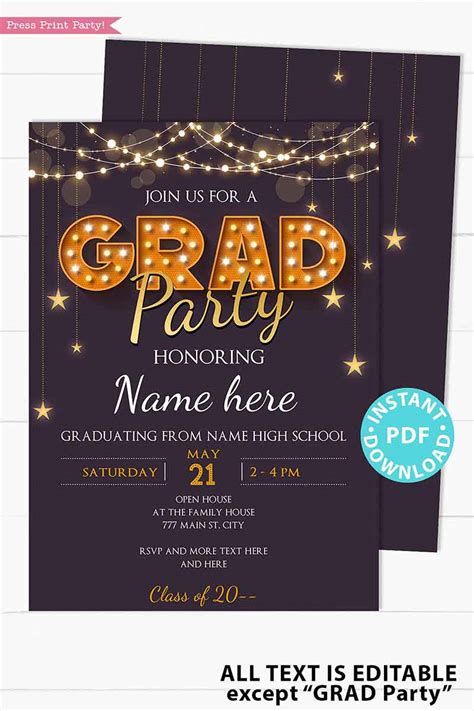 Printable Graduation Invitation Joint Graduation Party | ubicaciondepersonas.cdmx.gob.mx