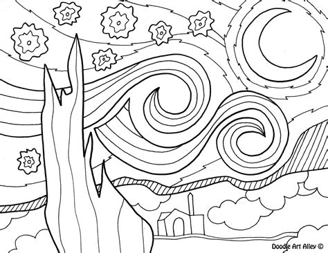 Free Van Gogh Coloring Pages Coloring Pages