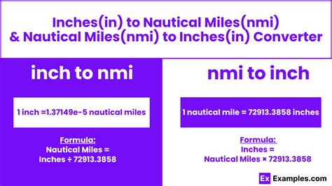 Inches (inch) to Nautical miles (nmi), Nautical miles (nmi) toInches ...