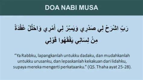 Kumpulan Doa Nabi Musa yang Bisa Diamalkan Setiap Hari - Tribunjogja.com