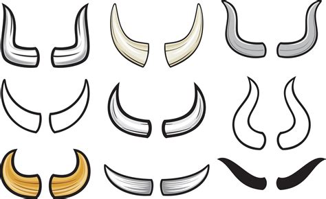 Horns Icons Set 3190233 Vector Art at Vecteezy