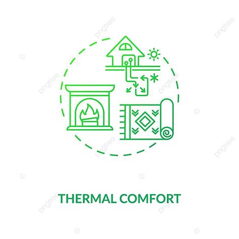 Thermal Comfort Green Concept Icon Graphic Conditioning Home Vector ...