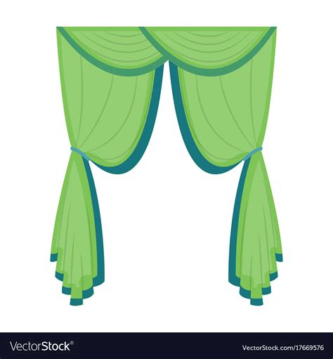 Curtains single icon in cartoon stylecurtains Vector Image