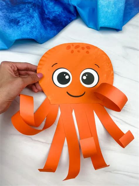 Paper Plate Octopus Craft For Kids [Free Template]