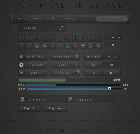 Dark user interface by Dennis-Design on DeviantArt