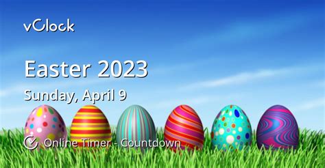 When is Easter 2023 - Countdown Timer Online - vClock