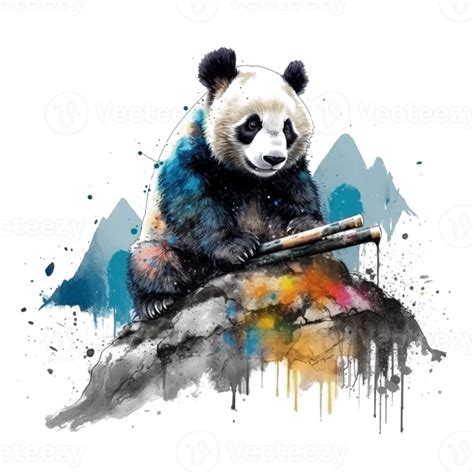 Watercolor painting of Cute Panda 22832997 PNG