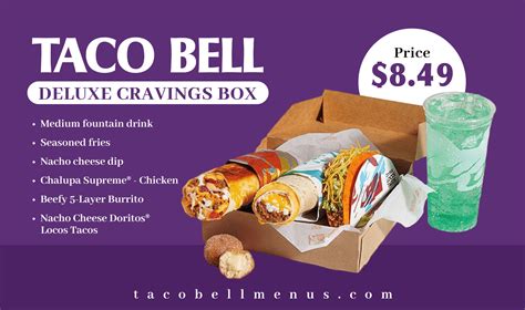 Ultimate Deluxe Cravings Box Taco Bell - Taco Bell Menus