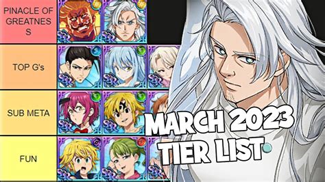 The Best Heroes Tier List (MARCH 2023)! Seven Deadly Sins: Grand Cross - YouTube