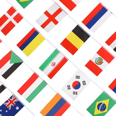 200pcs String Country Flags World International Flags Sports Clubs Decorations Random Flags in ...