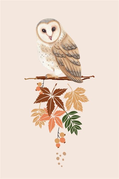 Owl Fall Autumn Leaves Phone Wallpaper | Phone wallpaper, Wallpaper iphone cute, Wallpaper