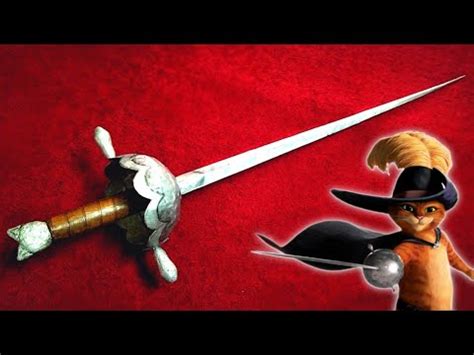 How To Make Puss In Boots Sword With Paper | DIY Rapier sword - YouTube