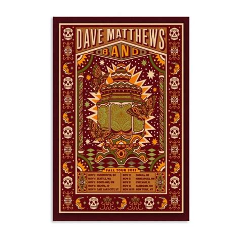 Dave Matthews Band Fall Tour Poster 2022 in 2022 | Dave matthews, Dave ...