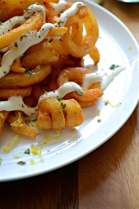 Greek Curly Fries with Whipped Feta - Sarcastic Cooking