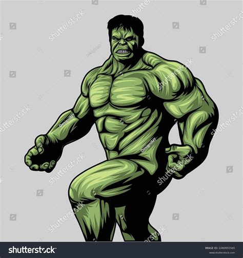 Hulk Vector Art Bodybuilder Vector Illustration Stock Vector (Royalty Free) 2280955565 ...