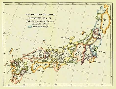 Feudal Map of Japan between 1573 -83, (1903) (Photos Framed, Prints ...