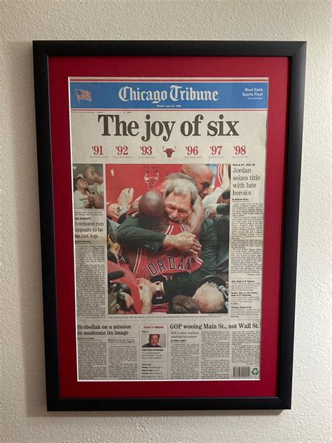 Chicago Bulls 1998 Champions Chicago Tribune Newspaper | Etsy