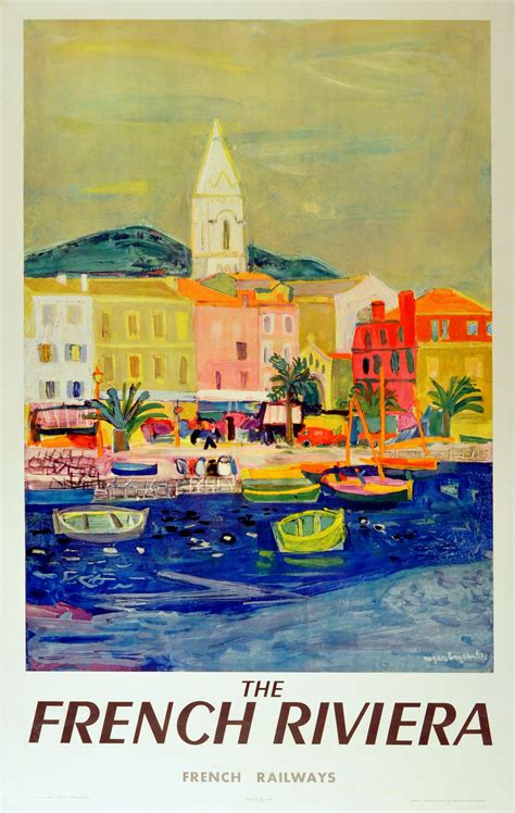 The French Riviera, 1950s - original vintage poster by Roger Bezombes listed on AntikBar.co.uk ...