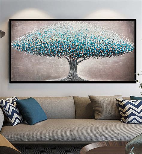 Extra Large Wall Art Abstract Tree Art Tree Painting Colorful | Etsy