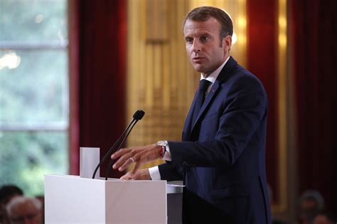 France's Macron turns away from Trump in laying out roadmap