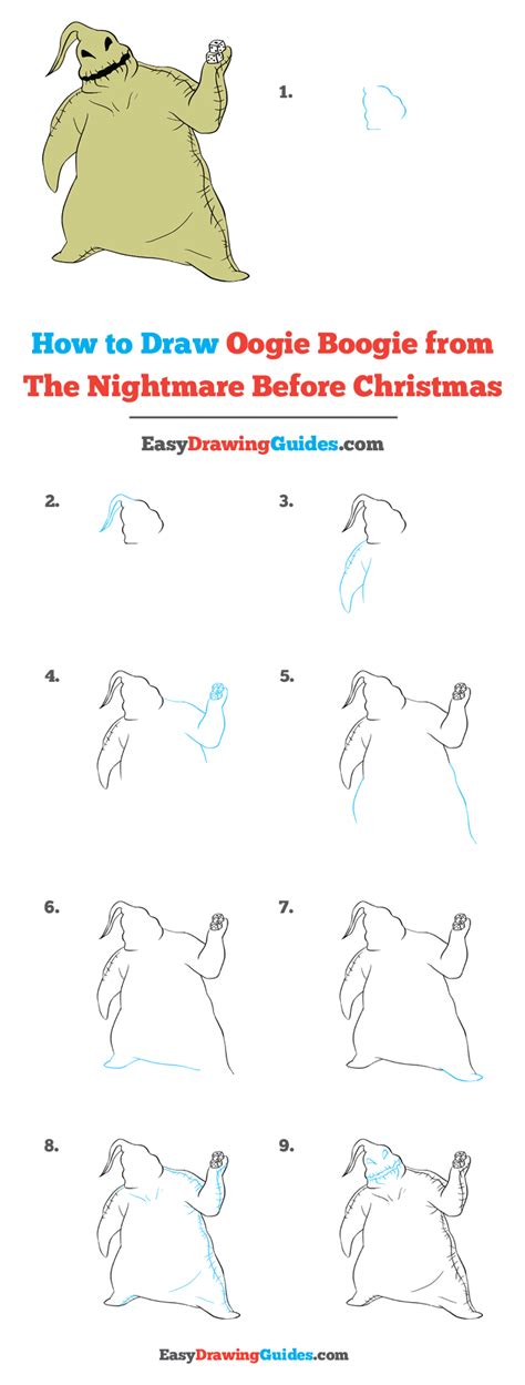 How to Draw Oogie Boogie from the Nightmare Before Christmas - Really Easy Drawing Tutorial ...