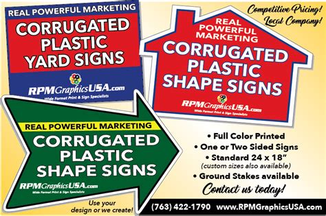 Real Estate Custom Shaped Corrugated Yard Signs - RPM