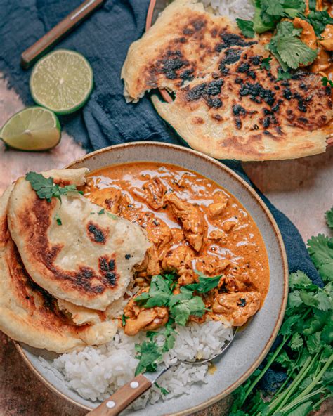 Indian style butter chicken and naan - chili & tonic