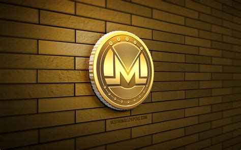 Download wallpapers Monero golden logo, 4K, yellow brickwall, creative, cryptocurrency, Monero ...