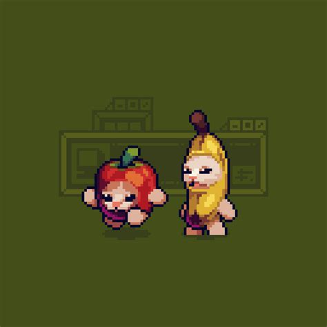 Apple and Banana Cat Pixel Art by Foorajido on DeviantArt