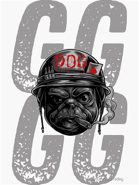 "GG Dog, GG" Sticker by GetDressedToday | Redbubble