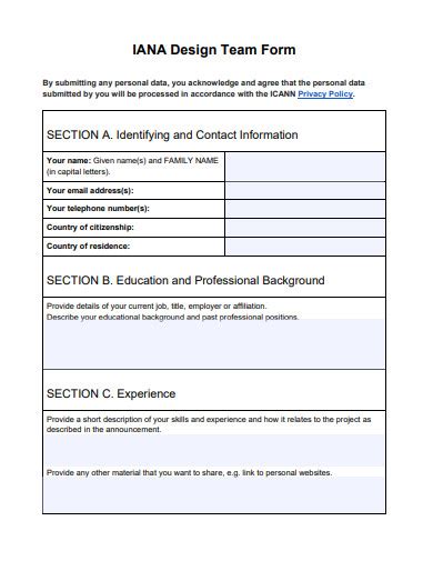 FREE 21+ Team Form Samples in MS Word | PDF