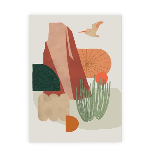 California Desert Art Print Illustration Wall Art Poster - Etsy