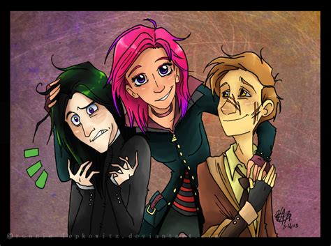 "Wotcher, mates!" Tonks, Lupin, and Snape. This is too funny! XD Harry Potter Fan Art, Harry ...