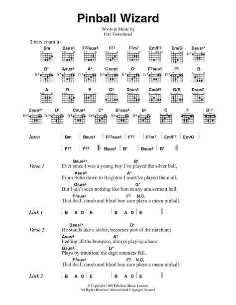 Pinball Wizard by The Who - Guitar Chords/Lyrics - Guitar Instructor