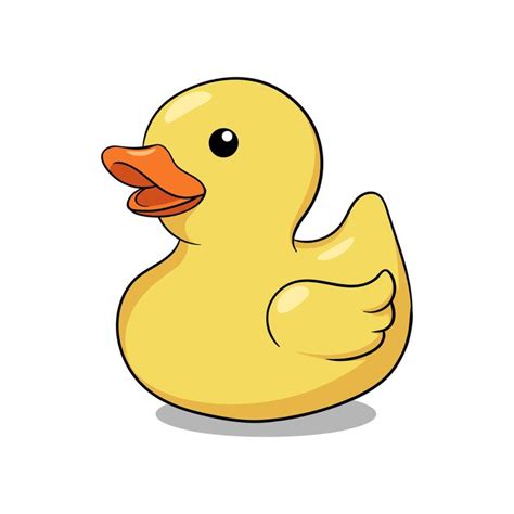 Yellow rubber duck vector isolated on white background | Duck drawing ...