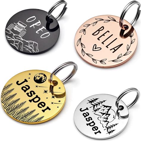Amazon.com : Cute Custom Pet ID Tags, Dog Tag and Cat Tag Personalized Engraved Double Sided ...